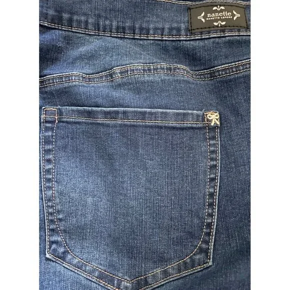 Nanette Lepore Belle High Rise Slim Straight Denim Jeans Women's Size 20 NWT - Picture 4 of 6